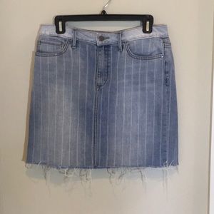 Frayed Edge Denim Skirt